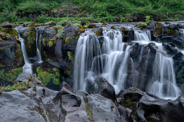 Amazing landscape with waterfall