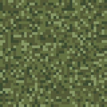 Seamless universal digital pixel military fashion camouflage pattern vector