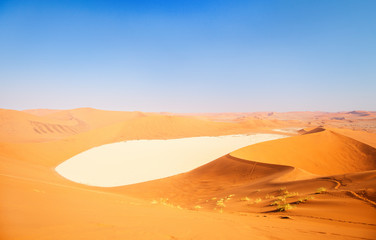 Fototapeta na wymiar Red sand dunes of Namibia