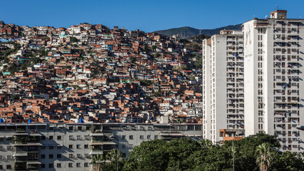 A view of the heavily populated caracas in Venezuela, South America.