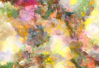 Fashion oil painting style abstract texture background, messy strokes and splashes on canvas