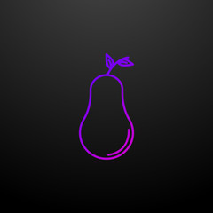 Pear nolan icon. Elements of food and drink set. Simple icon for websites, web design, mobile app, info graphics