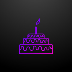 Birthday cake nolan icon. Elements of food and drink set. Simple icon for websites, web design, mobile app, info graphics