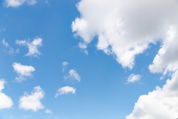 Blue sky background. Beautiful sky with white clouds