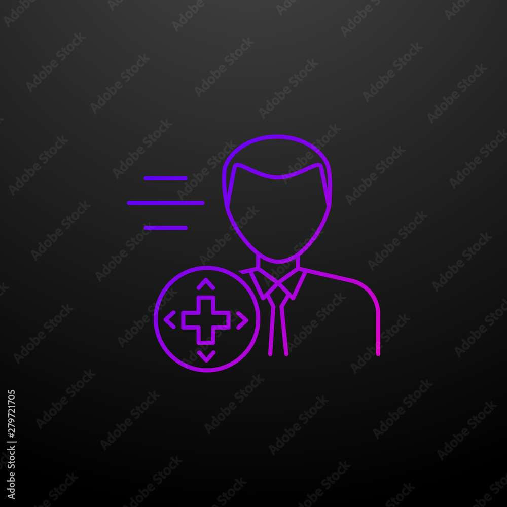 Poster game support outline nolan icon. elements of game development set. simple icon for websites, web des