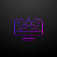 Fototapeta premium Visual game effects outline nolan icon. Elements of game development set. Simple icon for websites, web design, mobile app, info graphics