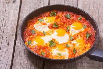 Traditional Israel food Shakshuka