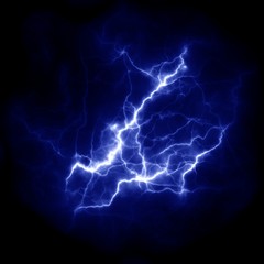 Lightning Thunderbolt template for design. Electric discharge in the sky