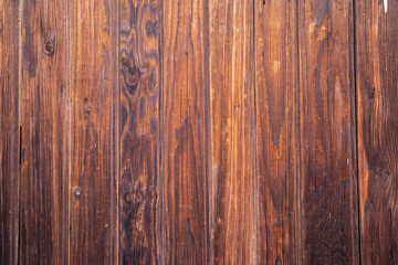 Beautiful wooden door, made of planks, background 