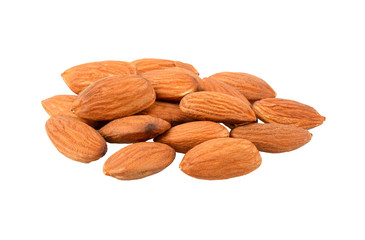 Almond. Nuts isolated on white background