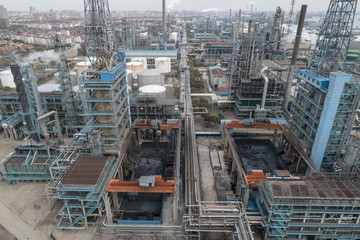 Fototapeta premium aerial view of industrial buildings