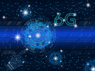 6g network connection, technology background