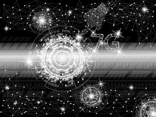 7g network connection, technology background