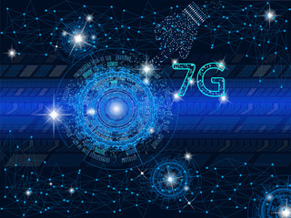 7g network connection, technology background