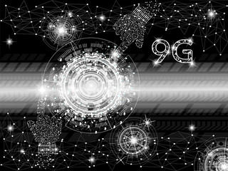 9g network connection, technology background