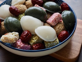 한국의 전통음식 한과, 송편, 모듬한과, 대추, 깨강정, 약과