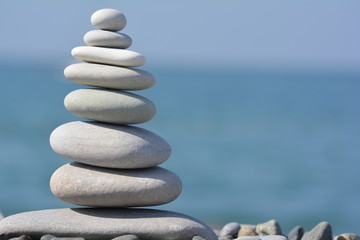 Fototapeta na wymiar stack of balanced stones
