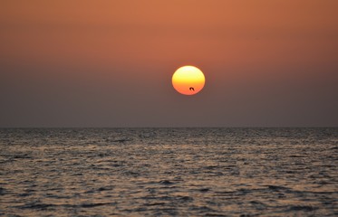 sunset at sea