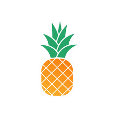 Tropic fruit Pineapple icon template color editable. Pineapple symbol vector sign isolated on white background. Simple logo vector illustration for graphic and web design.