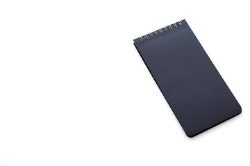 Blank notepad on white background