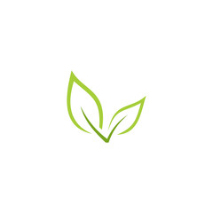 green leaf tree vector logo