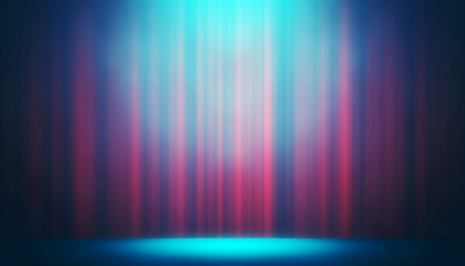 Theater blue curtain show on stage studio entertainment background.