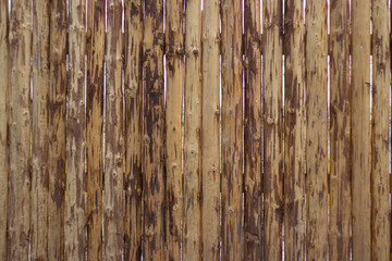 log fence, new, unpainted, natural wood