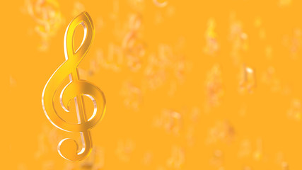 Yellow musical notes