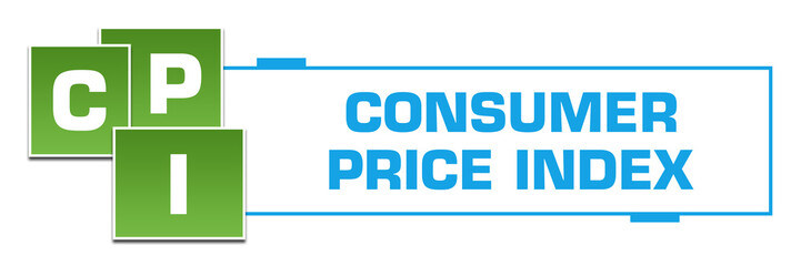 CPI - Consumer Price Index Green Blue Squares Left Box 