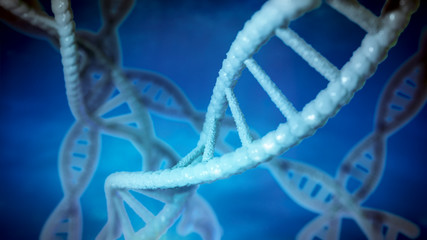 DNA structure, molecule concept, double helix carrying genetic instructions