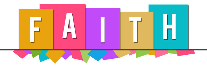 Faith Colorful Random Shapes Top Boxes 