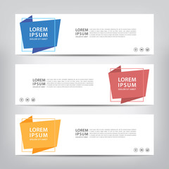 origami banner template, vector illustration