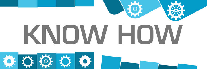 Know How Blue Random Shapes Gears 