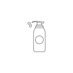 Dispenser pump bottle vector icon isolated on white background