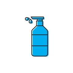 Dispenser pump bottle vector icon isolated on white background