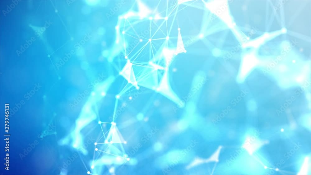 Poster abstract background futuristic dot point and connection line for network cyber technology concept wi