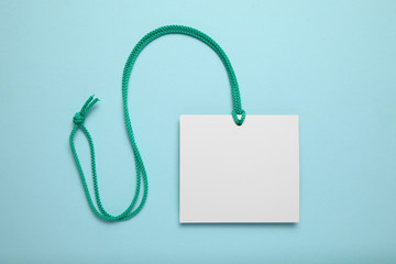 Clip pass, identification tag. Copy space.