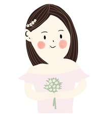 girl with flowers
