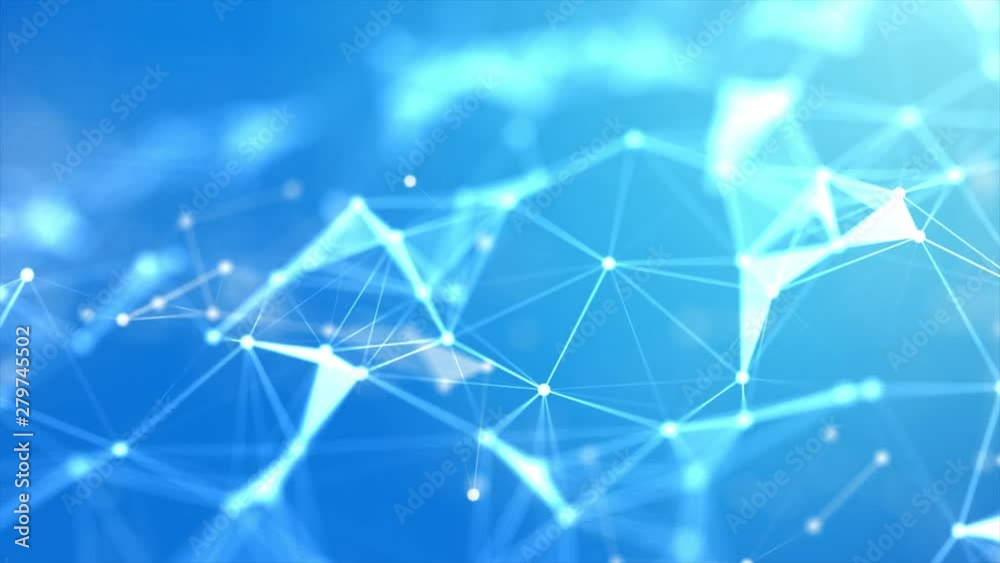 Poster abstract background futuristic dot point and connection line for network cyber technology concept wi