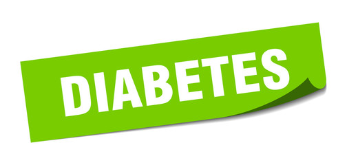 diabetes sticker. diabetes square isolated sign. diabetes