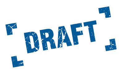 draft stamp. draft square grunge sign. draft