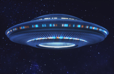 Unidentified flying object UFO with clipping path included. © ktsdesign