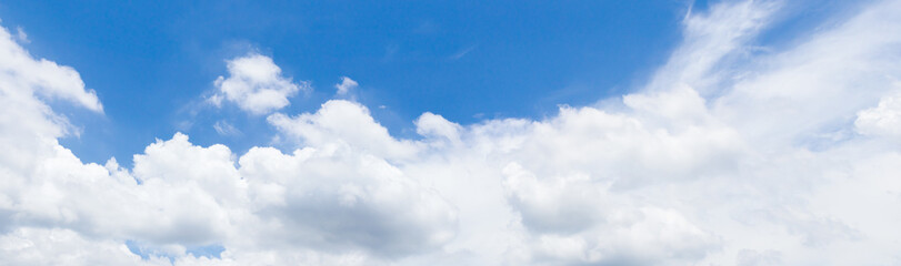 panoramic blue sky and cloud summertime beautiful background