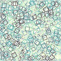 Abstract Generative Art color distributed donut squares polygons background illustration