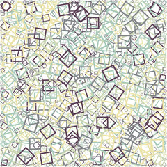 Abstract Generative Art color distributed donut squares polygons background illustration