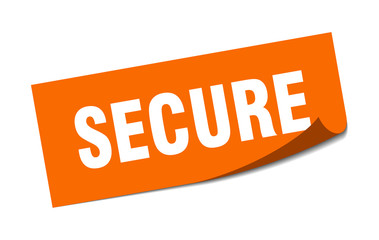 secure sticker. secure square isolated sign. secure