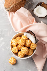 coconut cookies on the marble table