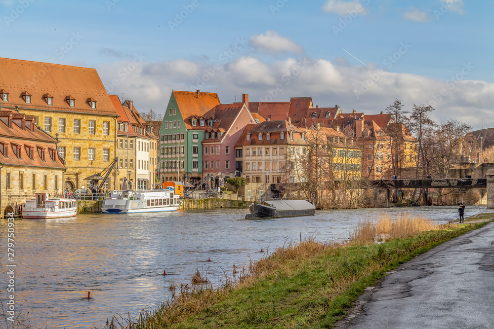 Wall mural Bamberg at river Regnitz