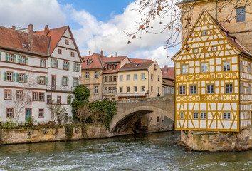 Fototapeta premium Bamberg at river Regnitz
