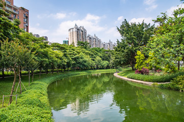 Landscape of Asian Art Park, Chancheng District, Foshan, Guangdong, China